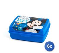 6X Lulabi Boîte À Lunch Mickey Cosmo Cm 17X13X6,5Cm
