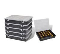 vidaXL Malettes de rangement pour outils avec compartiments - Lot de 6