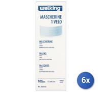 6X Masque Jetable En Papier 100 Pièces Brenta