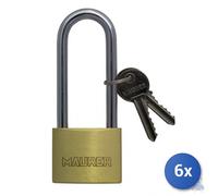 6x Maurer Cadenas En Laiton Type Lourd Arc Extra Long 2 Clés Mm 40