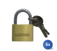 6X Maurer Serrure En Laiton De Type Lourd 2 Clés Mm 50