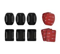 6x Monture Fixation Plat et Courbé + Bande Adhésif 3M pour Caméra GoPro Hero