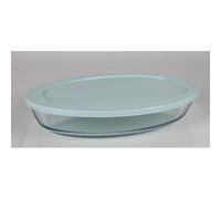6x Moule à Soufflé de Cuisson Four 4 L Ovale Verre Avec Plastique un à Charnière