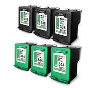 6X Müller Printware Cartouches Jet d'encre pour HP 100 150 2605 2610 2710 5740 6205 6520 6620 6830 6840 7208 remplace 338+344 CMYK