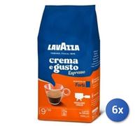 6X Multipack Café Lavazza Kg 1 Grains Crème Goût Fort