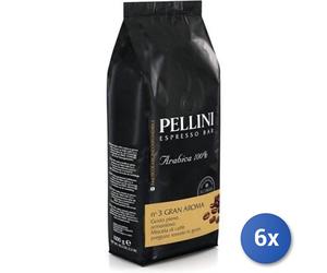 6X Multipack Café Pellini N 3 Gran Aroma Grains Kg 1
