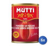 6X Multipack Mutti Tomates Pelées S. Marzano 400G Boîte