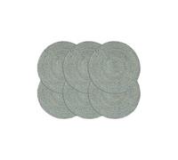 6x Napperons Set de Table Napperons de Restaurant Napperons de Maison Napperons de Table de Salle à Manger Vert Olive Plain 38 cm Rond Jute