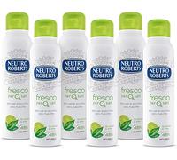 6x Neutro Roberts, Fresco Verde Deodorant Spray, mit grünem Tee und Limette, null Aluminiumsalze, null Flecken 150 ml + Italian Gourmet Polpa 400g