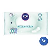 6x Nivea Lingettes Pure & Sensibles 63