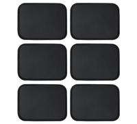 6X Noir 56cm x 41cm Rectangulaire Antidérapant Plateaus - Grand Plastique Cuisine Nourriture Thé Café Dîner Tableau Boissons Plateau de Fête - par Argon Tableauware