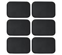 6X Noir 66cm x 45.5cm Rectangulaire Antidérapant Plateaus - Grand Plastique Cuisine Nourriture Thé Café Dîner Tableau Boissons Platter - par Argon Tableauware