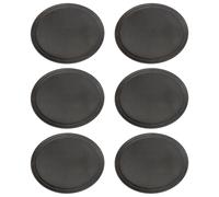6x Noir 79cm x 66cm Ovale Antidérapant Plateaus Plastique Nourriture Plateaux