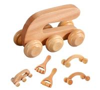 6X Outil De Massage À Rouleaux Des Mains,Masseur De Thérapies Corporelles Avec Poignée,Outil De Musculaire En Bois Manuel,pour Détendre Les Jambes,Cou,Muscles Du Corps Entier,Épaule