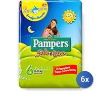 6X Pack Pampers Couches Soleil Lune 15-30 Extra X13