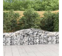 6x Paniers à Gabions Arqués 400x50x60/80 cm Fer Galvanisé Cages Jardin vidaXL