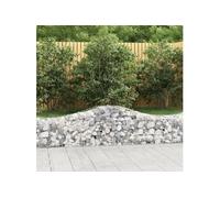 6x Paniers à Gabions Arqués Cages à Gabions Arquées Murs de Gabion Barrières de Jardin Terrasse Extérieur 3145581