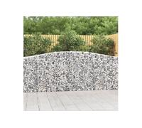 6x Paniers à Gabions Arqués 400x30x100/120 cm Fer Galvanisé Cages vidaXL
