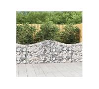 6x Paniers à Gabions Arqués Cages à Gabions Arquées Murs de Gabion Barrières de Jardin Terrasse Extérieur 3145413