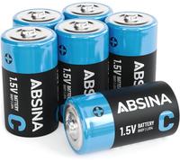 6X Pile LR14 1,5V alcaline - Piles LR14 C 1.5V Longue durée pour Lampe de Poche, Jouets & Plus - Pile R14 1.5V, Pile LR14 1.5V, Pile C, Pile LR 14, Piles C, Piles LR 14, Piles C LR14