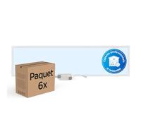6x Plafonniers LED 120x30 3000/4000/6500K 4000lm 5 ans de garantie Panneau Dalle LED Encastrable Luminaire (blanc froid (6500 K))