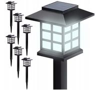 6x plancher solaire étage à la lampe de jardin blanc froid 37 cm