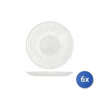 6x Plat H&h Venere Transparent Fruit Cm21 Verre