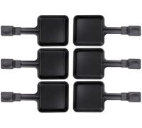 6x poêlons à raclette 23178 10x10cm, revêtement antiadhésif, universel pour raclette