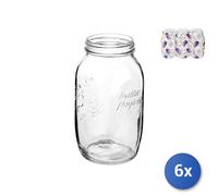 6X Pots 4 Saisons Bormioli Gr 1500, Verre Transparent