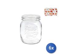 6X Pots 4 Saisons Bormioli Gr 500, Verre Transparent