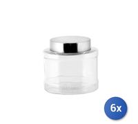 6X Pots En Verre Ovales Avec Couvercle En Verre Inox Cc980 1080y Maison