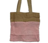 6x Pure Soft Jute and Cotton Mesh Bag - Rose