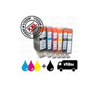 6x recharges cartouches d'encre pour imprimante CANON 525/526-Serie + Puce