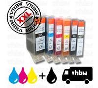 6x recharges cartouches d'encre pour imprimante CANON 525/526-Serie + Puce