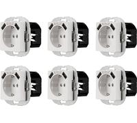 6x REV Ritter Prises Schuko avec 2x USB & sécurité enfants, prise blanche 250V