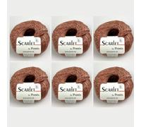 6x Scarlet by Permin - Fil d'Été Écologique (Lin, Coton & ECOVERO™) (07 canette)