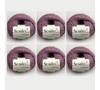 6x Scarlet by Permin - Fil d'Été Écologique (Lin, Coton & ECOVERO™) (08 violet)