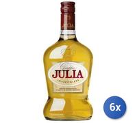 6x Stock Julia Grappa Invecchiata 40 % vol 700 Ml 40Ø Verre Transparent