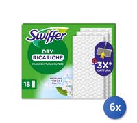 6X Swiffer Chiffons Pour Sols Poussière 18 Pz. Classiques