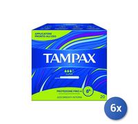 6X Tampax Super Absorbant Interne 20 Pz