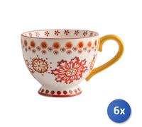 6X Tasses Jumbo Maria Sole En Céramique CC500 Sans Assiettes, Ocre