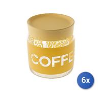 6X Vases Bormioli Rocco Modèle Softcafee Avec Décor Avec Capacité De LT 0,75