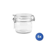 6X Vases En Verre Fido Terrine Avec Couvercle Hermétique Gr125 Bormioli Rocco