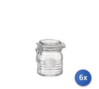 6X Vases En Verre Tappoerm Officina1825 Litres 0,35 Transparent Bormioli Rocco