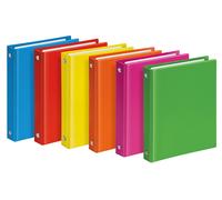 6x Veloflex® 1164 300 Classeur à anneaux de poche VELOCOLOR® - A6, 4 anneaux, 138 x 168 mm, assortis