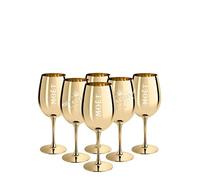Ice Imperial Lot de 6 flûtes à champagne en verre véritable doré - Champagne Moët & Chandon, 450 ml