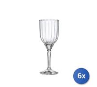 6X Verre Florian Transparent Pied Transparent Pour Cocktail 24,5Cl