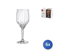 6X Verre Florian Transparent Pied Transparent Pour Vin Blanc 38Cl