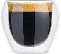6x verres à espresso à double paroi, en set de 2, pour 80ml, en verre borosilicaté, verre à espresso pour le café, petites tasses à café, pour la maison ou le restaurant