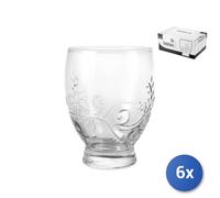 6x Verres En Verre Décoré Transparent Emotions Cl38 Royal leerdam